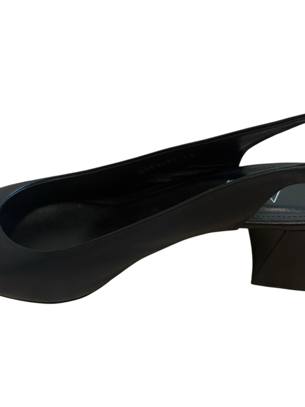 AGL Black Leather Pointed Toe Block Heel Slingback Pumps Size 40 | like new! - Picture 6 of 12